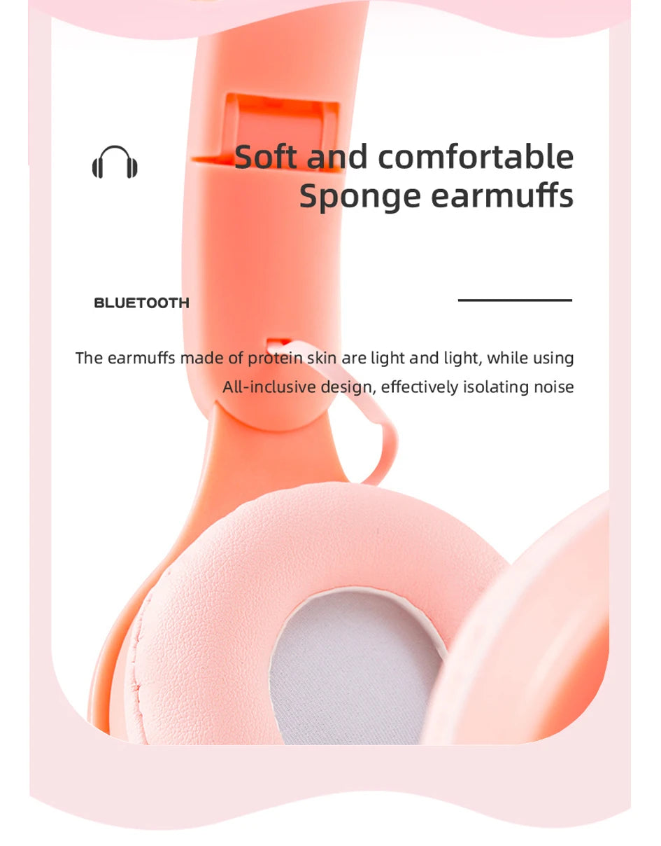 Bluetooth Headset 5.0 Bluetooth Headset Folding Wireless Sports Earphone Gaming Headsets Over-ear Headphones for Android ios