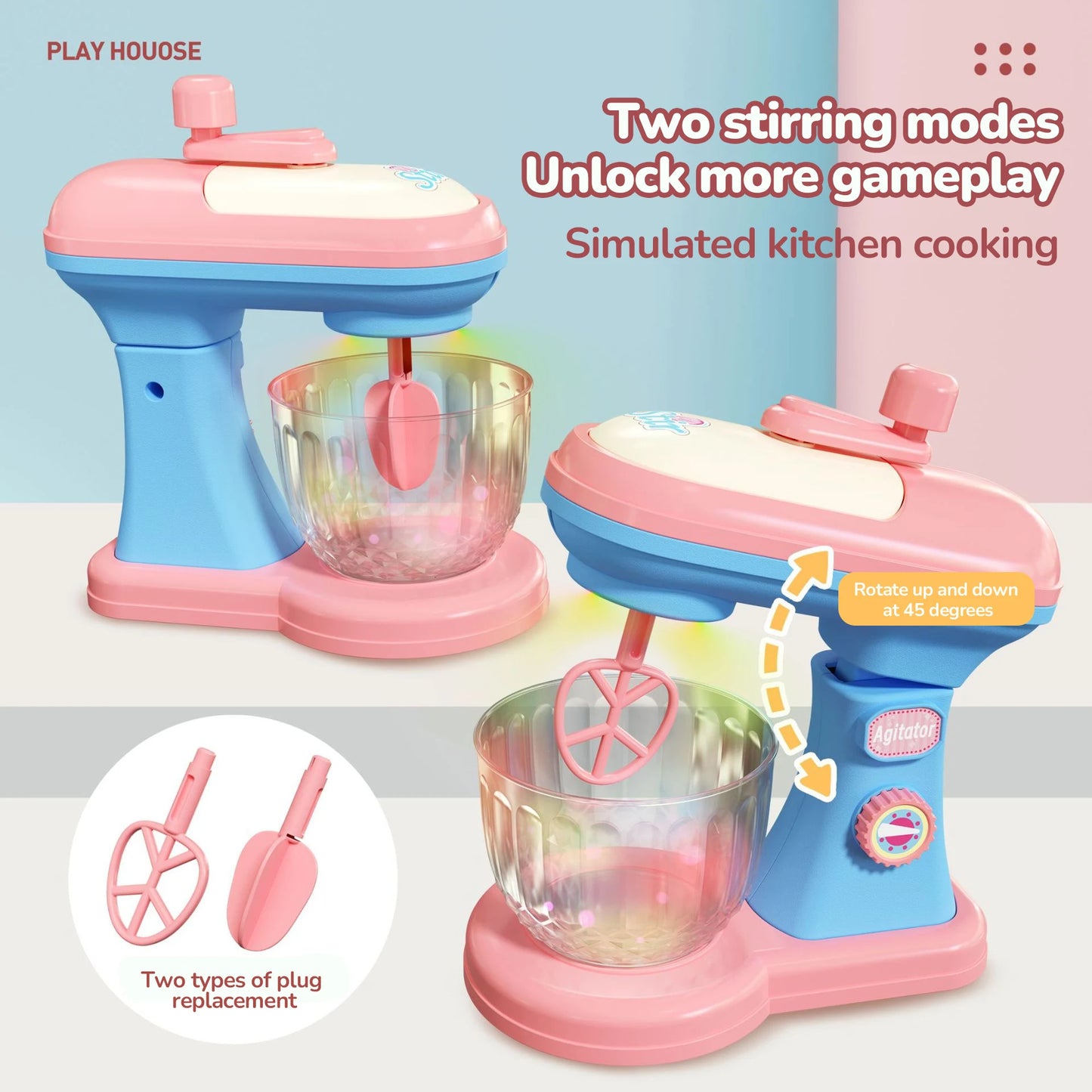 Kids Pretend Play House Simulation Kitchen Appliances Playset Juicer Mixer Vacuum Toaster Set Household Educational Toys Xmas