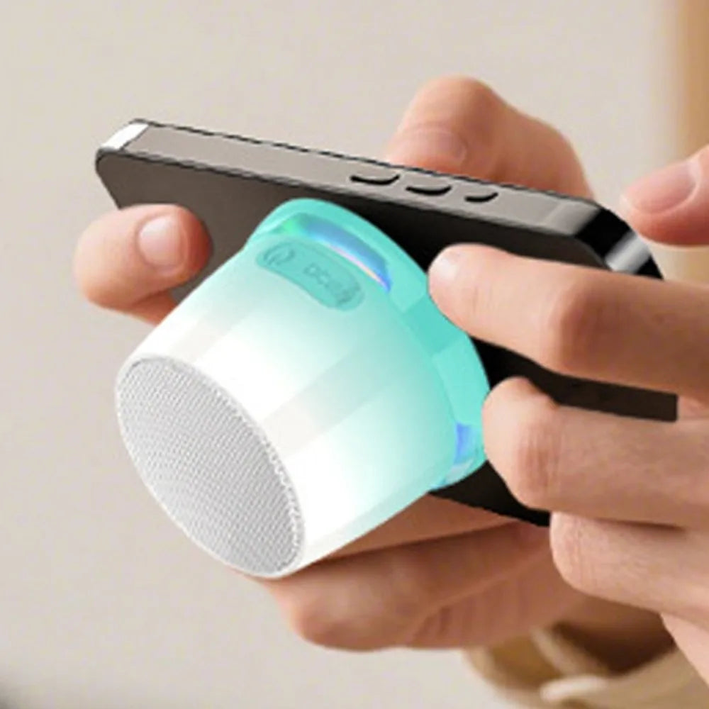Bluetooth 5.3 Magnetic Mini Speaker Deep Bass HD Sound RGB Light Speaker Anti Lost Compact Design Portable Sound Box Outdoor Use