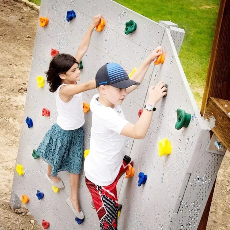 Toys For Children Kids Rock Climbing Wall Holds Games Children Wood Wall Climbing Stones Toys Child Playground Outdoor Playset