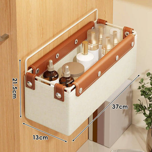 Bathroom Storage Basket Decor Compact Multipurpose Convenient Wall Shelf Sundries Organizer for Hotel Home Farmhouse Dorm Office