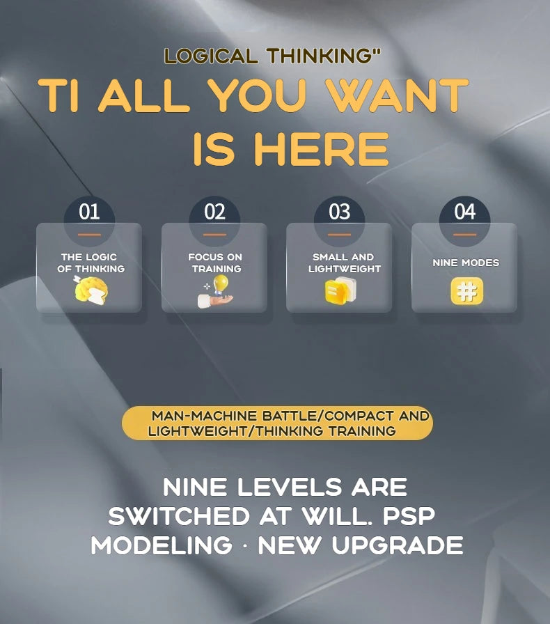 New Kids Electronic Toys Tic Tac Toe Game Noughts and Crosses Game Memory Training Infinite Portable Travel Games for Kids Adult