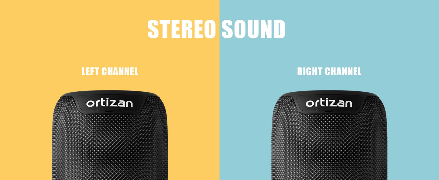 Bluetooth Speakers, 15W Portable Speakers Bluetooth Wireless V5.3 with Stereo Sound, Active Extra Bass, IPX7 Waterproof Shower