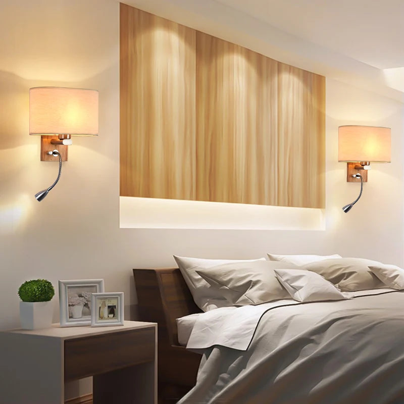 Bedroom Wall lamp With 3W Spotlight Modern Sconce for Living Room Bedside Bathroom Mirror Light Home Decor Indoor Light Fixtures