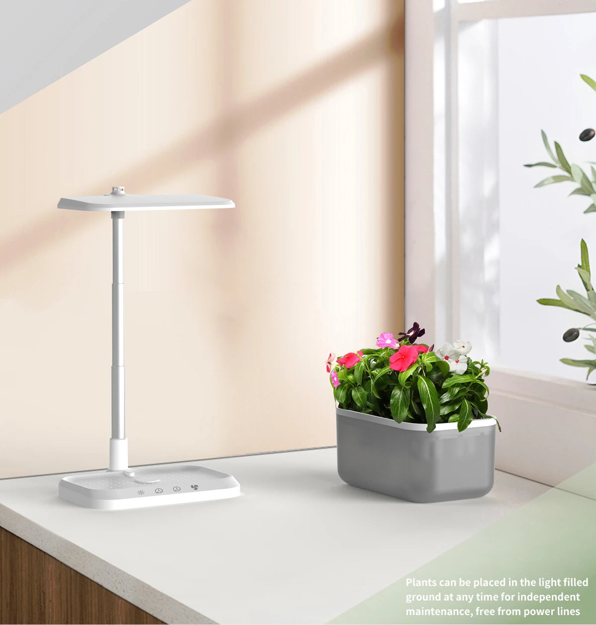 Indoor Home Mini Smart Garden Kit Hydroponic Planter Growing System Self Watering Flower Pots with Led Light