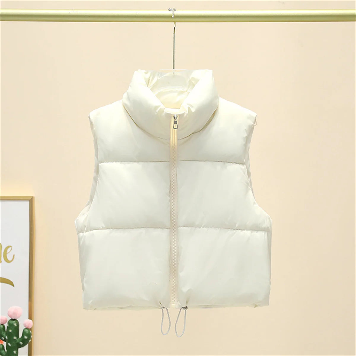 Fashion Zipper Vest For Women Autumn Winter Stand Collar Sleeveless Coat Lady Casual Street Warm Jacket Elegant Outfit Clothing SwiftNest