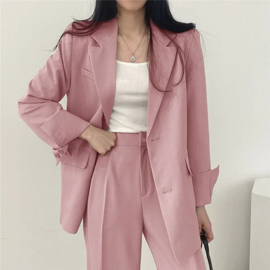 Fashion 2 Piece Sets Women Outfits Spring Autumn New in Korean Pants Sets Commuter Elegant Suit Coat 2 Piece Sets Women Jacket SwiftNest