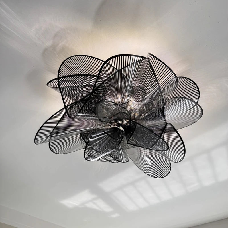 Bedroom light new light luxury modern simple northern Europe advanced sense petal lamps bedroom ceiling light