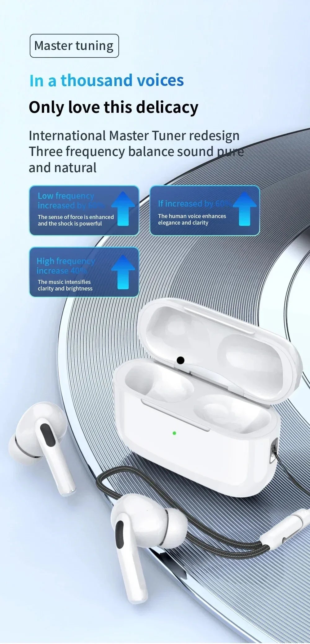 High-performance wireless Bluetooth headset - portable mini design, clear sound quality, long battery life, suitable for sports