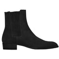 Elegant Cow Suede Chelsea Boots Men High Top Ankle Boots Pointy Business Formal Boots Men Boots Comfortable Fashion With Heel
