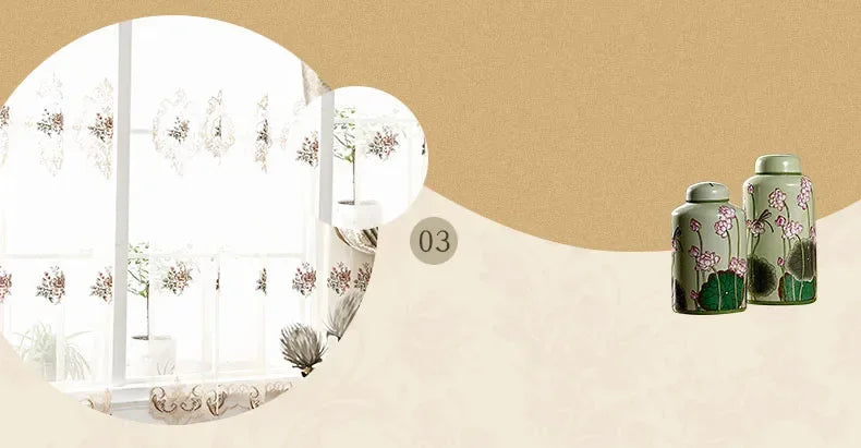 European-style Curtains Simple European Beige Living Dining Room Bedroom Two-story Full-shading Window Curtain Finished Product