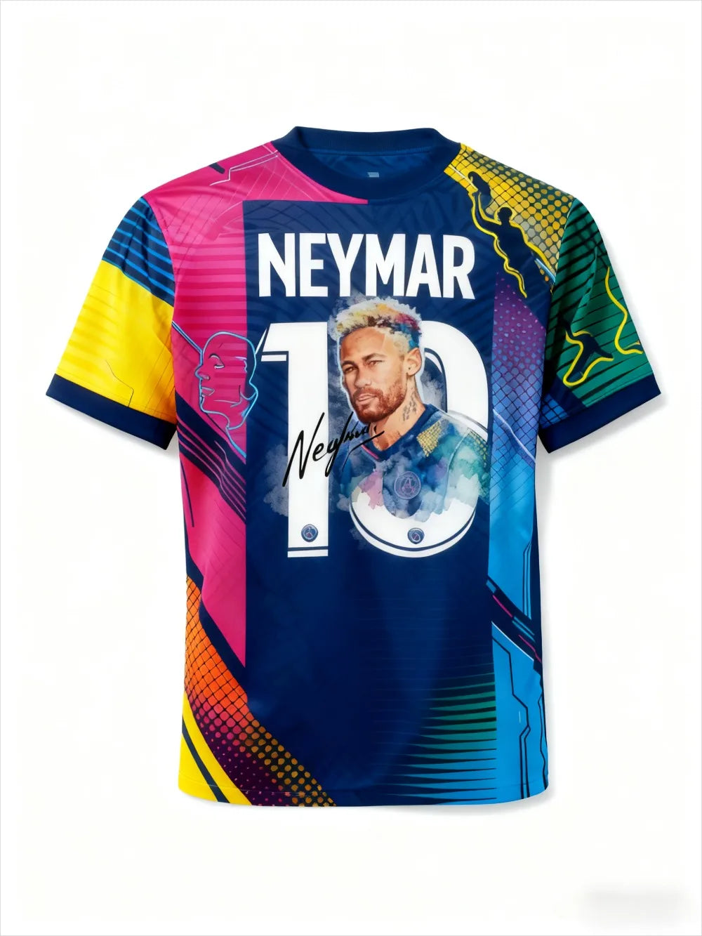 Outdoor Sports  Legendary Star Neymar Legendary Posture Comfortable Casual  Loose and Fashionable Popular  Fan Jersey T SHIRT