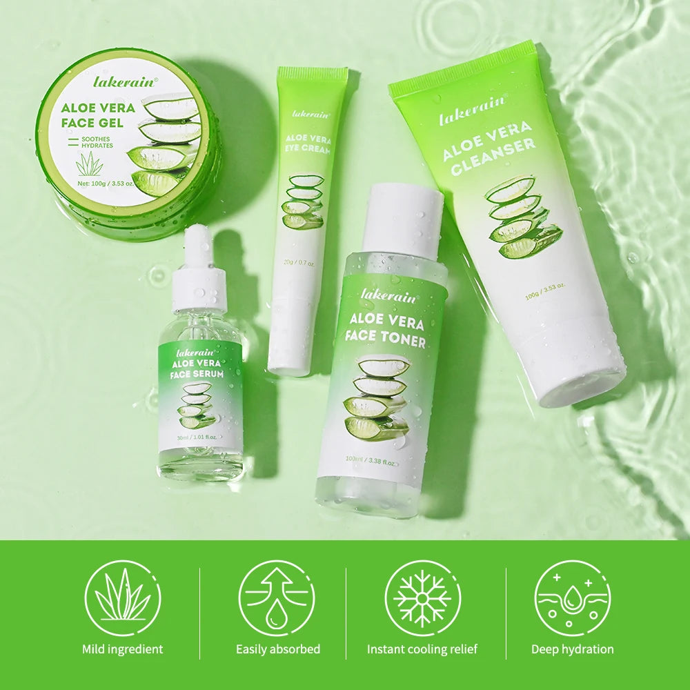 Multi-skin Care Aloe Vera Skin Care Set Deep Moisturizing Deep Nourishment Whitening Brightening Hydrating Smooth Skin