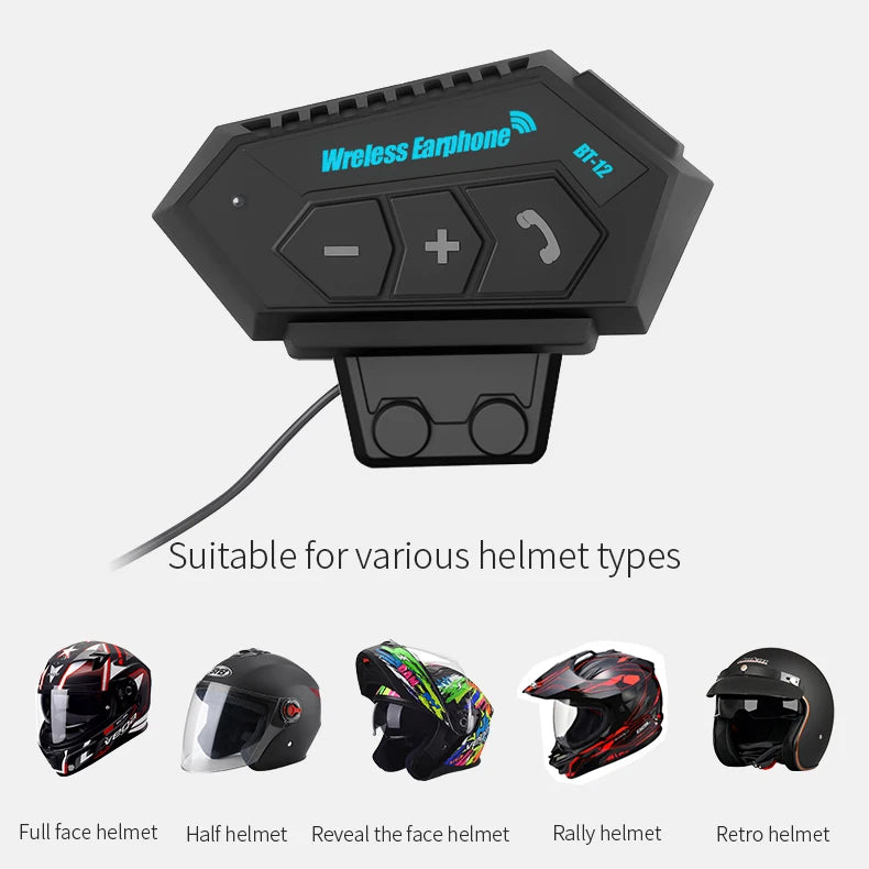 Motorcycle Helmet Headset Bluetooth 5.0 Headphone Wireless Earphones Motor Headset Bike Earphone Handsfree Stereo Earbud