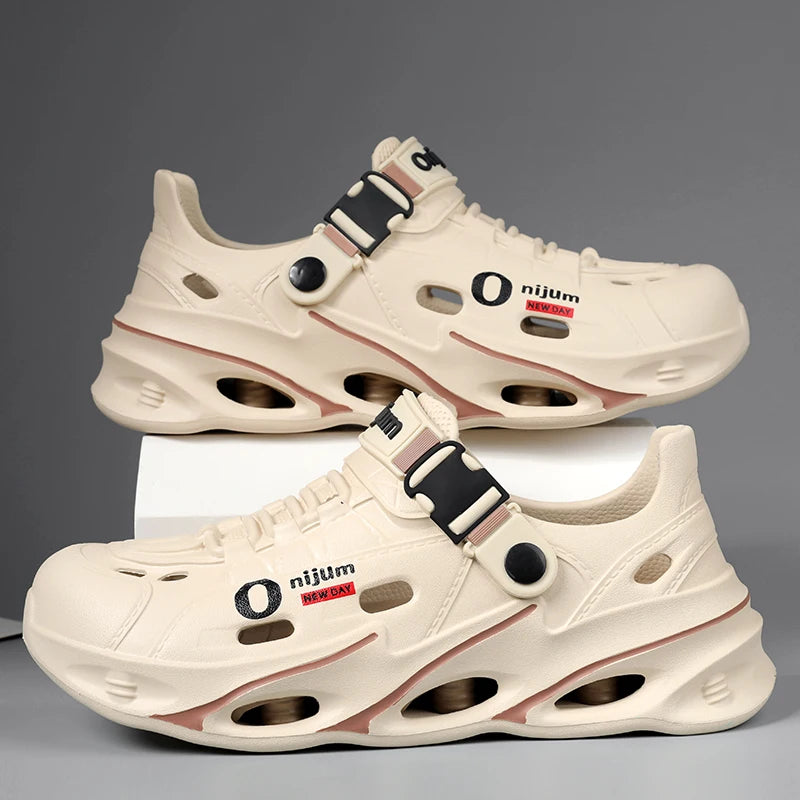 Men's Outdoor Sandals Sport Slippers Beach Slides Breathable Clogs Men Casual Garden Shoes Non-slip Hiking Men Outdoor Sandals