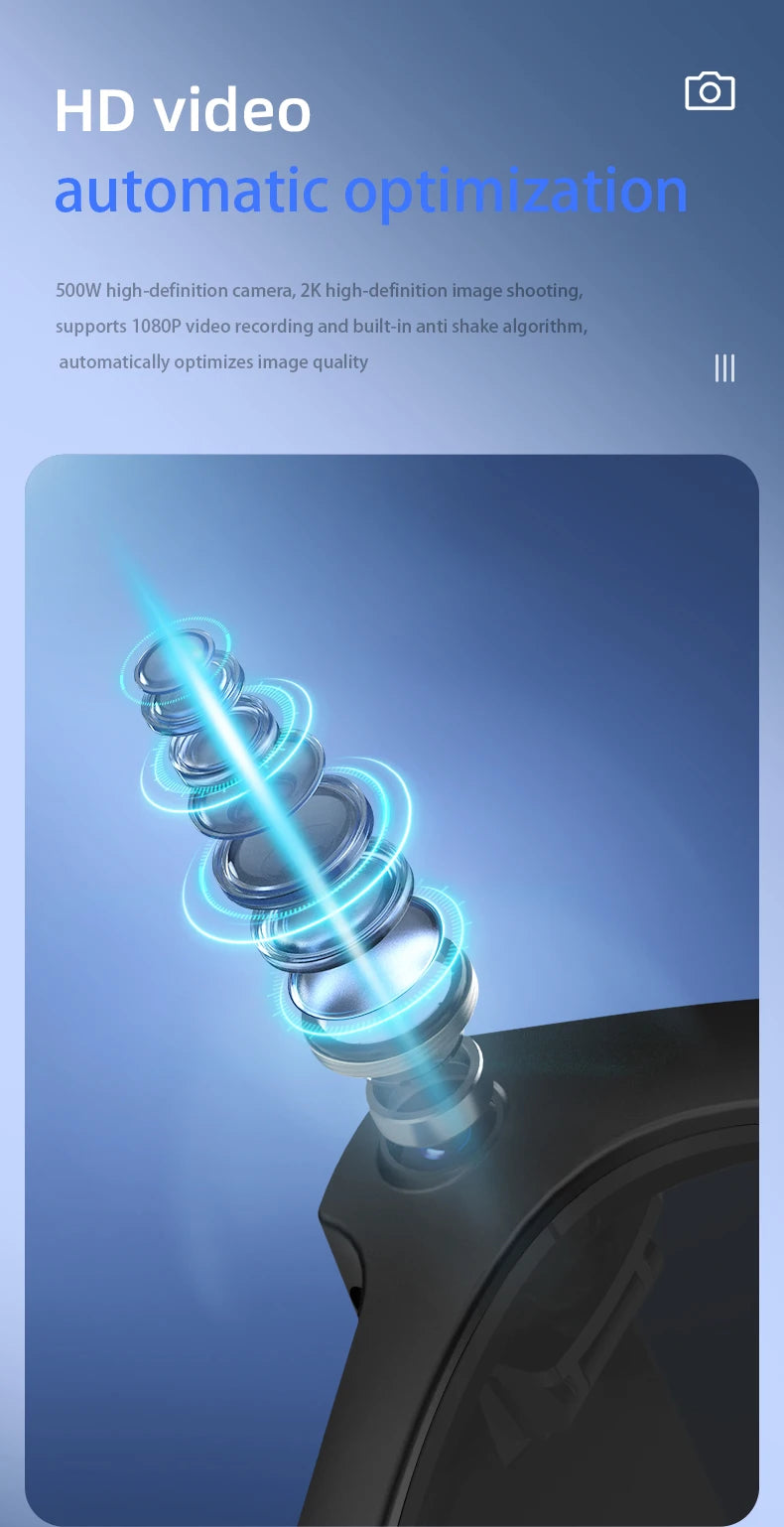 New Wifi AI Smart Glasses HD1080P Anti-shake Camera Video Glasses Voice Call Noise Reduction Wireless Bluetooth Headset Goggles