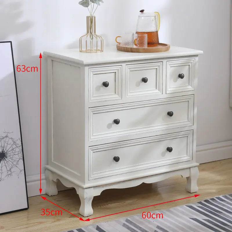 Solid Wood Chest of Drawers American Storage Lockers Living Room Bedroom Bedside Corner Cabinet European Chest of Drawers
