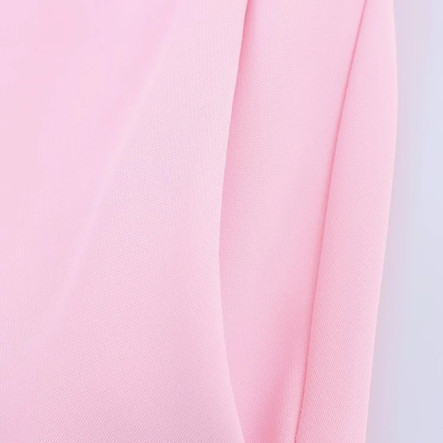 Women Fashion Pink Sets Turn-Down Collar Long Sleeves Single-Breasted Feather Blazer+High Waist Pocket Zipper Long Pants