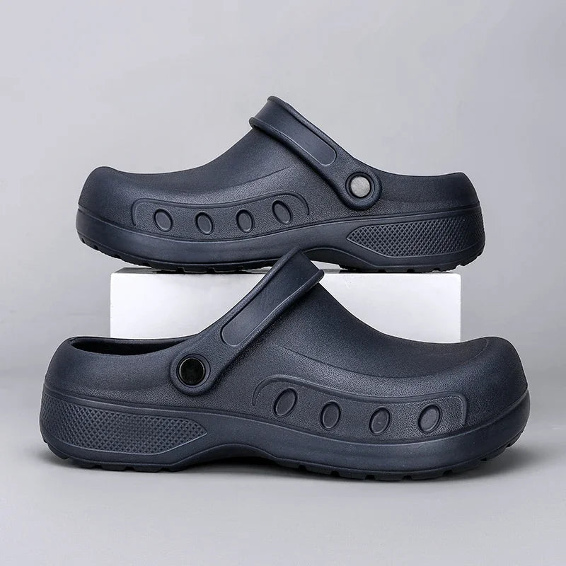 2025 Men's Casual Outdoor EVA Injection Molded Anti Slip Slippers Outsole Comfortable Garden Cloth Waterproof Sandals Size 39-48