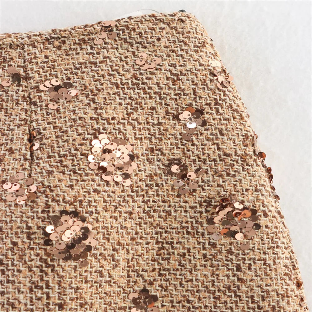 New women's clothing European and American style fashion bead embroidery coarse flower cloth small fragrant style two-piece set SwiftNest