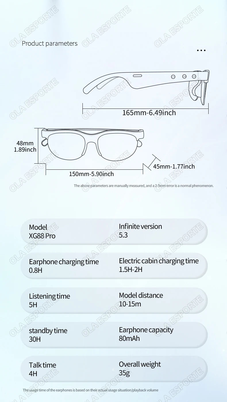 2025 New Smart Glasses Headset 2-in-1 UV Protection Portable Music Sunglasses with Microphone HD Voice Call Smart Sunglasses Men