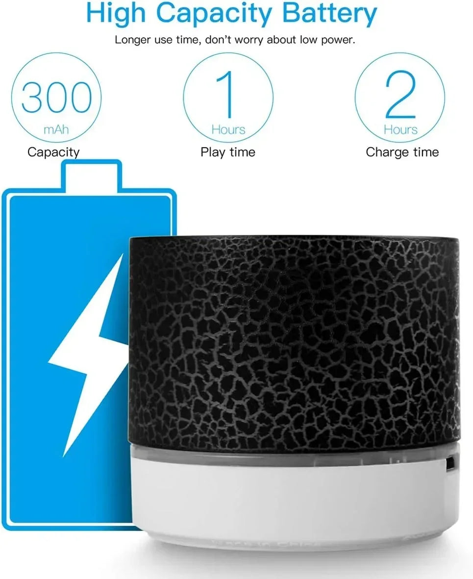 Small Bluetooth Speakers with Colorful Multi-RGB Lights Mini Speaker for Shower Room Bike Car Outdoor Gifts for Teens