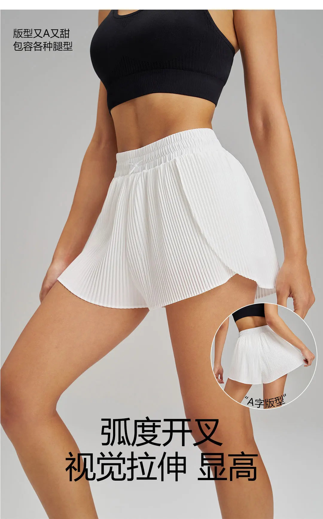 شورت رياضي للياقة البدنية في الهواء الطلق قابل للتنفس وسريع الجفاف شورت فضفاض بطول ثلاثة أرباع للنساء