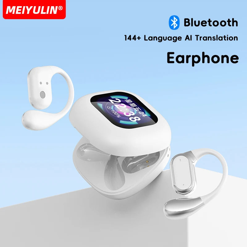 Real-Time Language Translator Headphones Bluetooth Wireless Earphones Sports Noise Reduction Earhooks Headset Smart Touch Screen