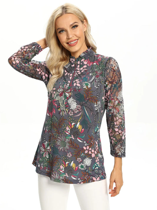 Women Woven Fashionable Casual Top For Spring And Autumn