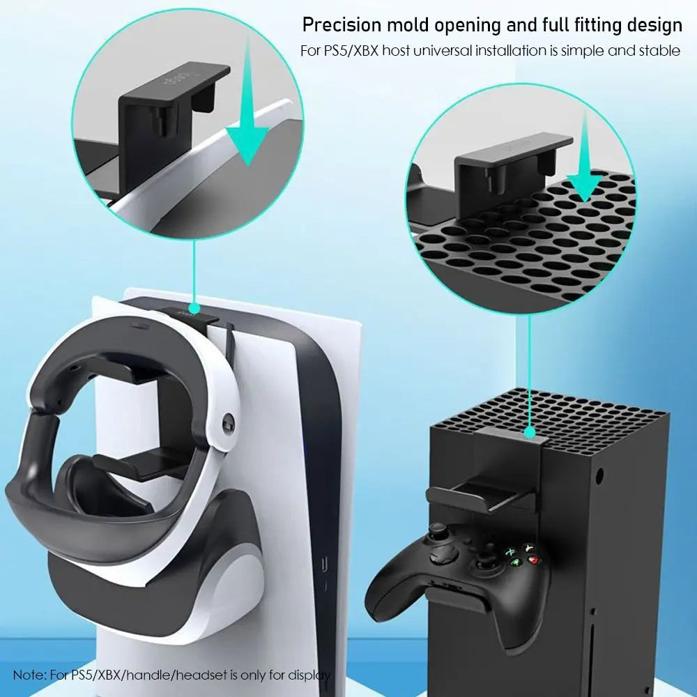 Headphone Wall Mount Holder Bracket Hanger Storage Stand For PS5 Host For Xbox Series X Headset Hook Console Gamepad Accessories