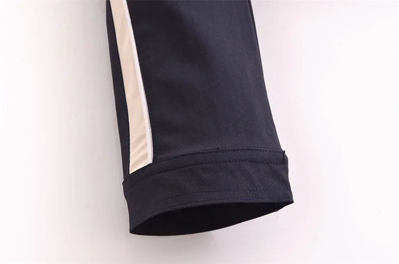 Women's Fashion Suit 2024 New Fall Side Stripe Long Sleeve Jacket Striped Casual Pants Elegant casual women's pantalon suit