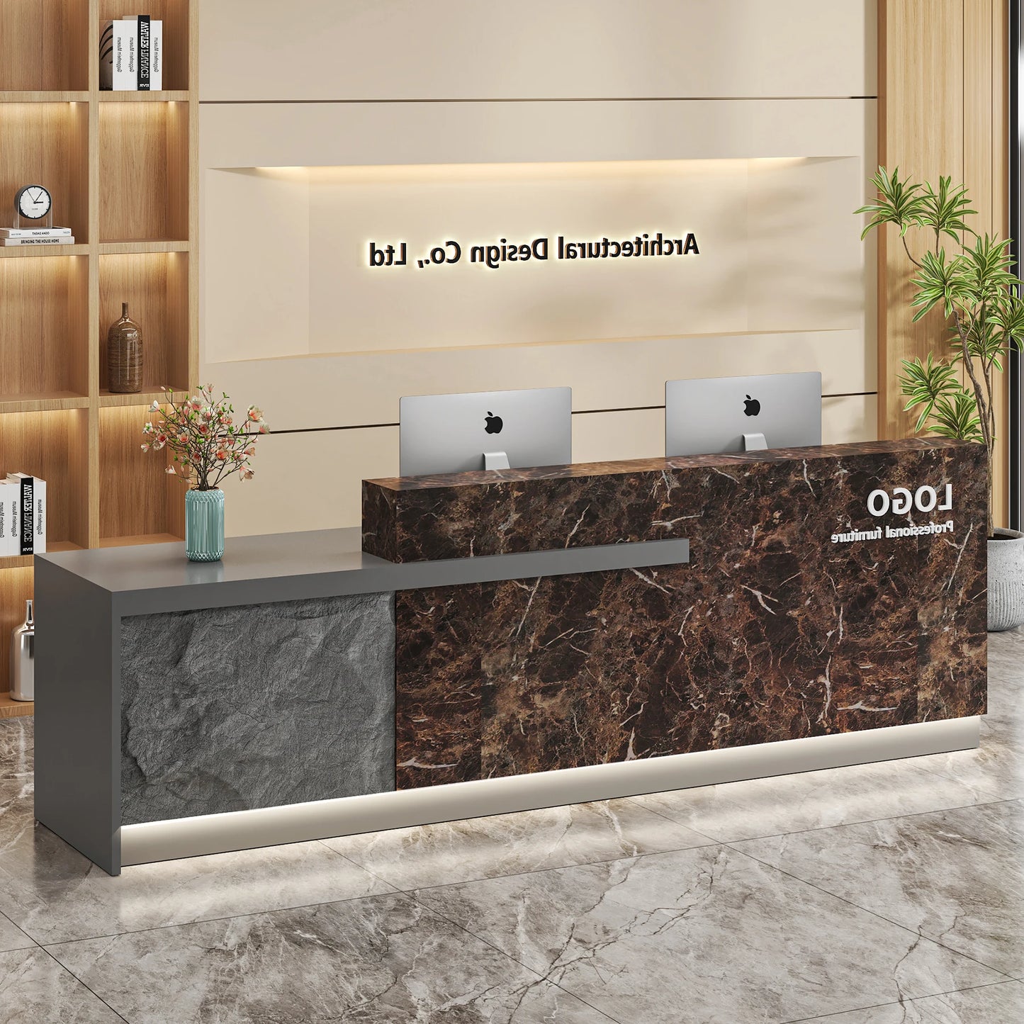 Kitchen Counter Reception Desks Decorations Display Beauty Salon Reception Desks Small Mostrador Negocio Commercial Furniture