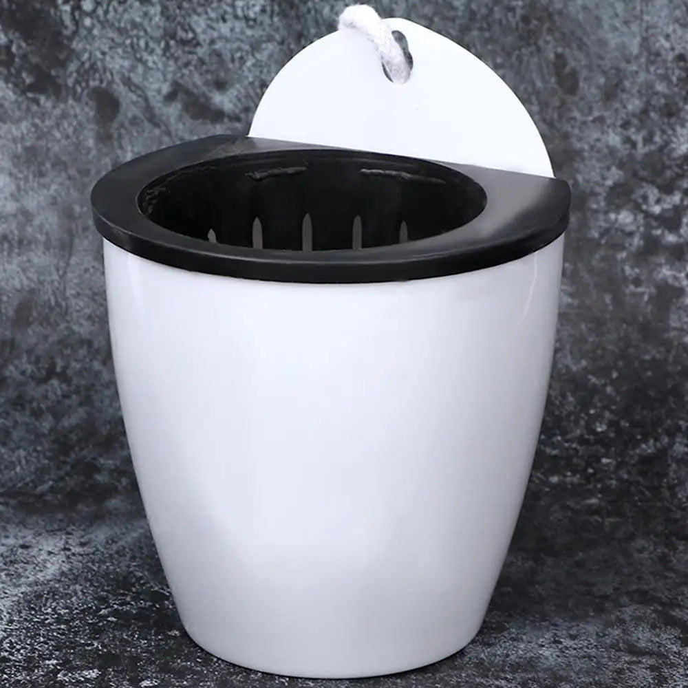 ديكور الحديقة سلة معلقة ذاتية الري وعاء زهرة وعاء النبات