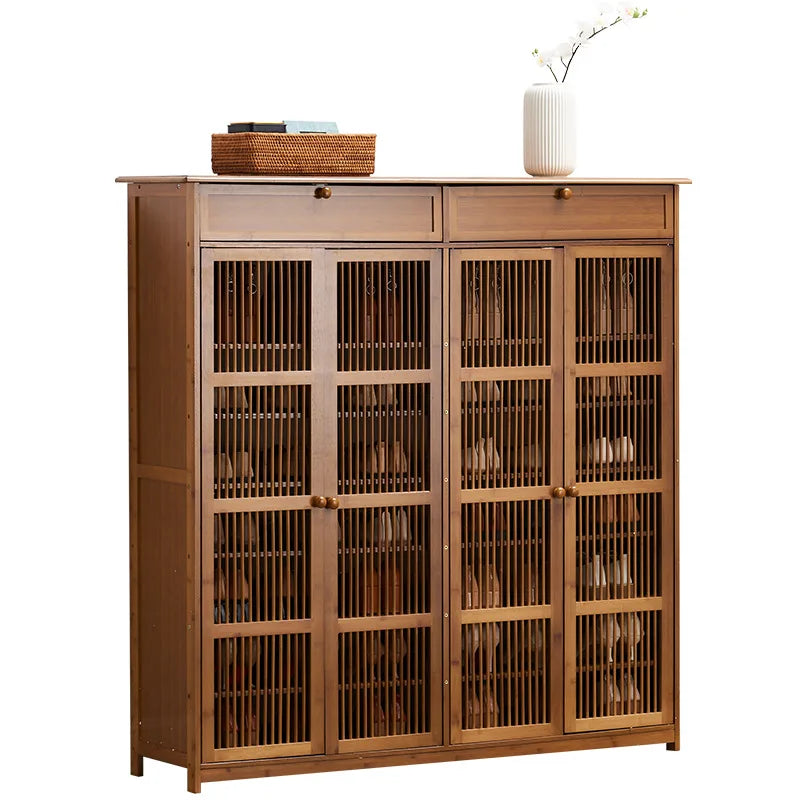 Household Dust-proof Shoe Cabinet Simple Shoe Rack Multi-layer Storage Rack Solid Wood Entrance Storage Storage Cabinet