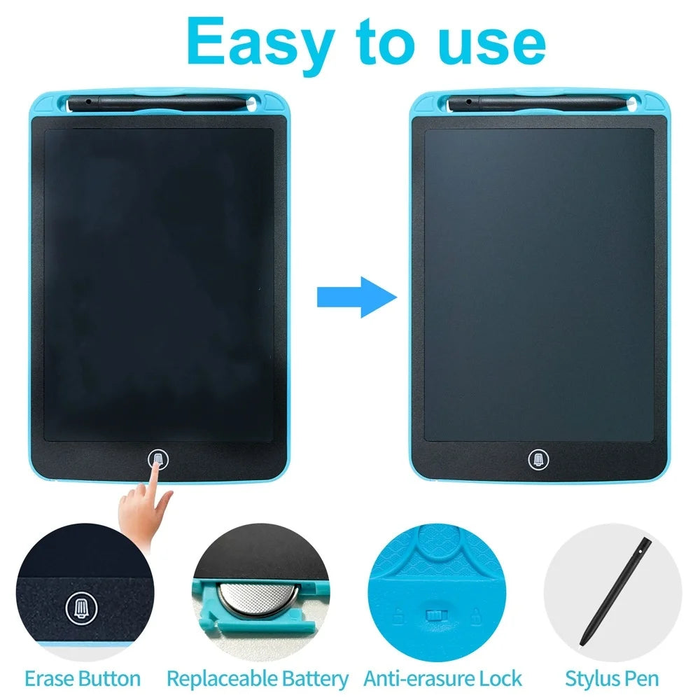 ألعاب للأطفال لوحة رسم إلكترونية مقاس 8.5 بوصة بشاشة LCD ولوحة رسم بيانية تعليمية للأطفال بخط اليد