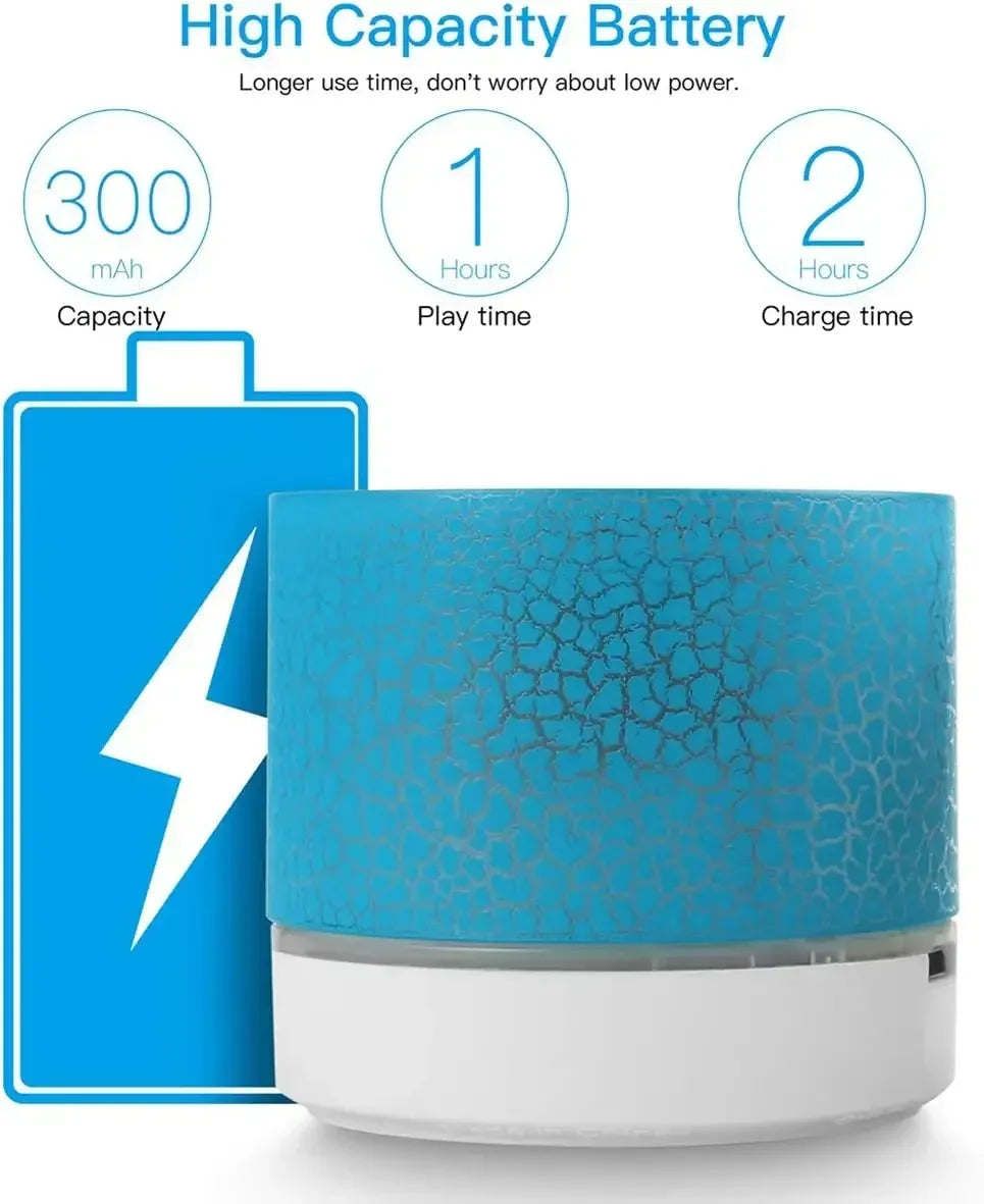 Small Bluetooth Speakers with Colorful Multi-RGB Lights Mini Speaker for Shower Room Bike Car Outdoor Gifts for Teens