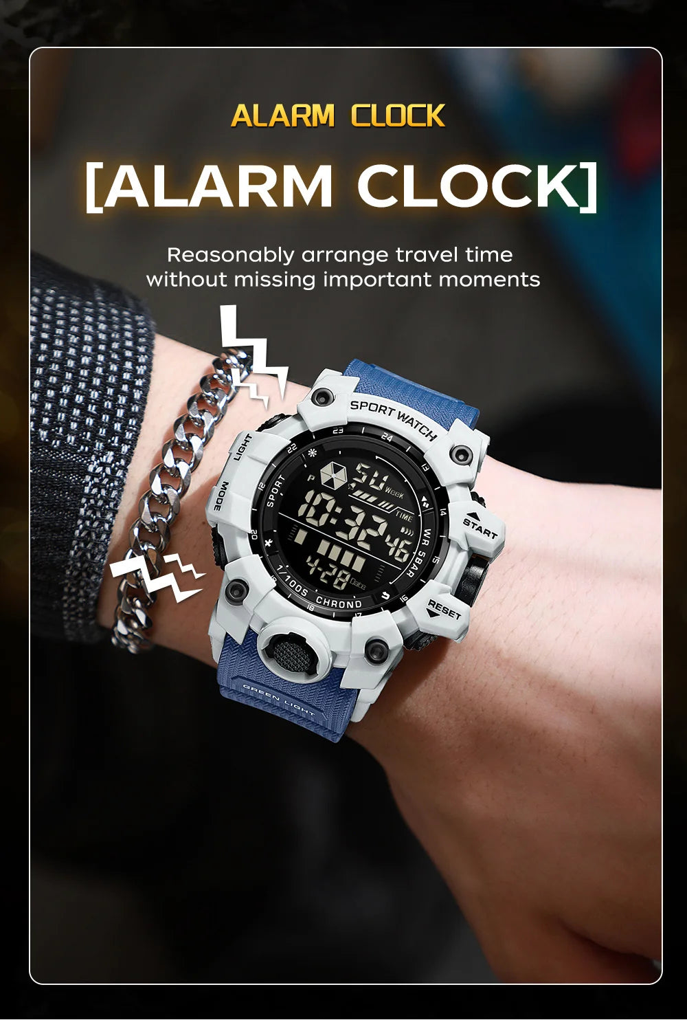 SANDA Outdoor Sports Men Watch Waterproof LED Analog Digital Show Multifunction Big Dial Electronic Wristwatch G style Male Cloc