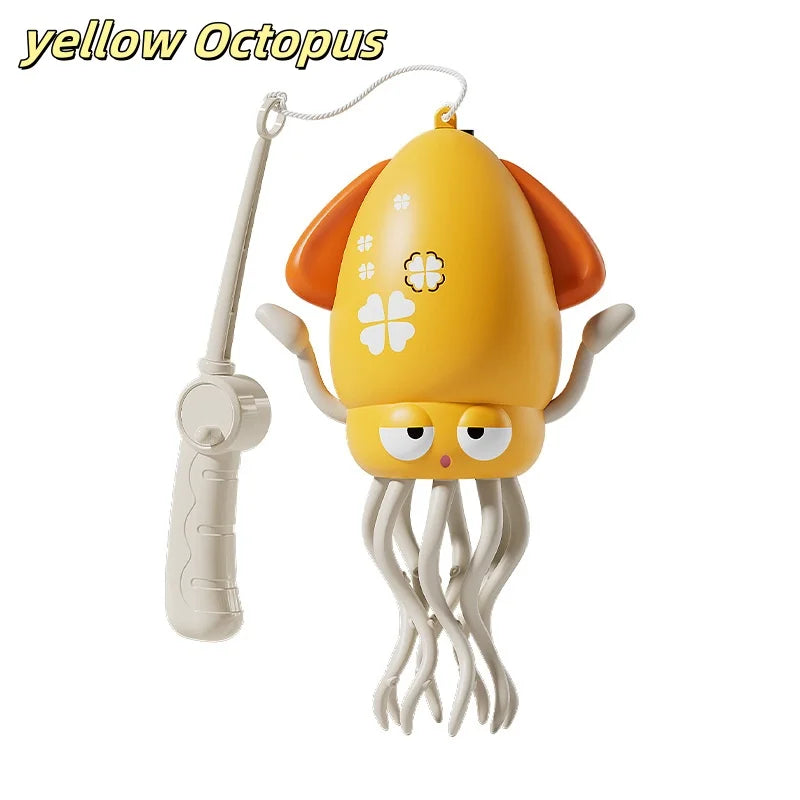 Kids Electronic Pet Toys Interactive Development Toys Induction Lying Flat Squid With Light&Music Tummy Time Gifts NEWDancing