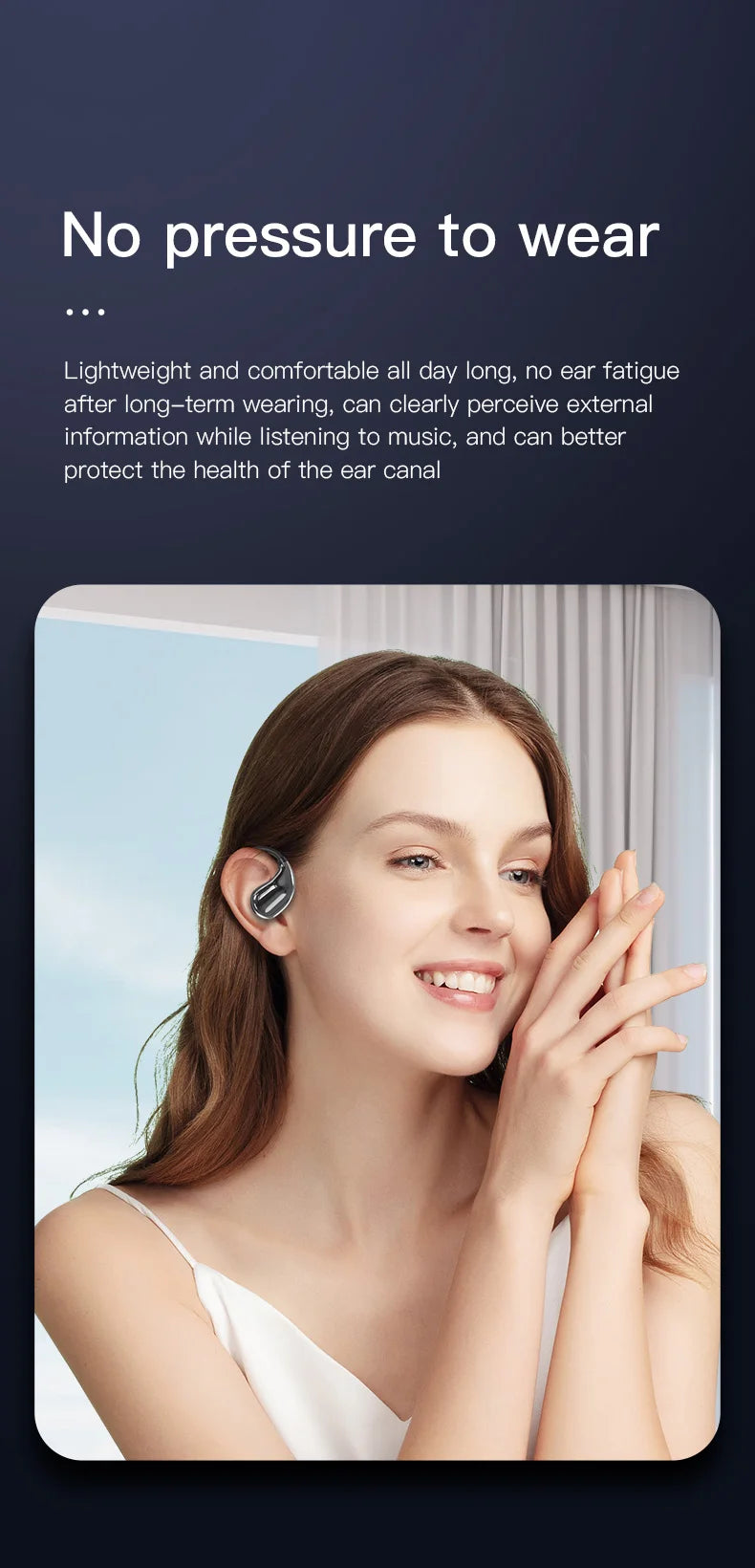 Bluetooth 5.4 Ear Hook Headphones TWS Wireless Earphones HiFi Stereo Waterproof Headsets LED Display Long Standby Touch Earbuds