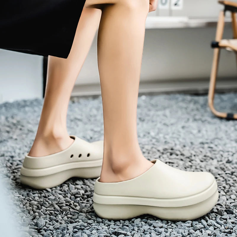 Fashion EVA Men Casual Shoes Thick Soles Sandals WaterProof Anti Slip Work Shoes Women Comfort Nurse Shoes Couple Garden Clogs