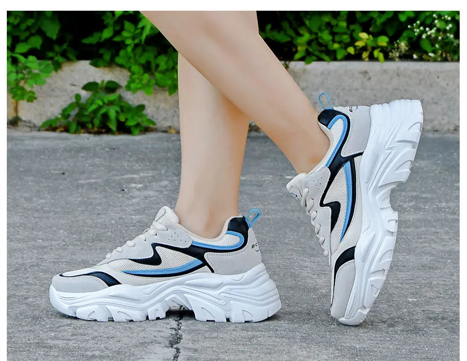 BONA 2023 New Designers Breathable Outdoor Light Weight Sneakers Women Platform Walking Shoes Ladies Feminino  Mujer