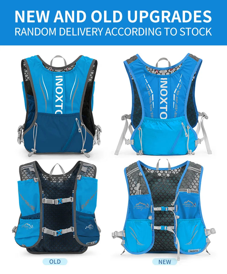 Men's and Women's Outdoor Sports Backpack Marathon Moisturizing Vest, suitable for sharing, cycling, hiking and water sports
