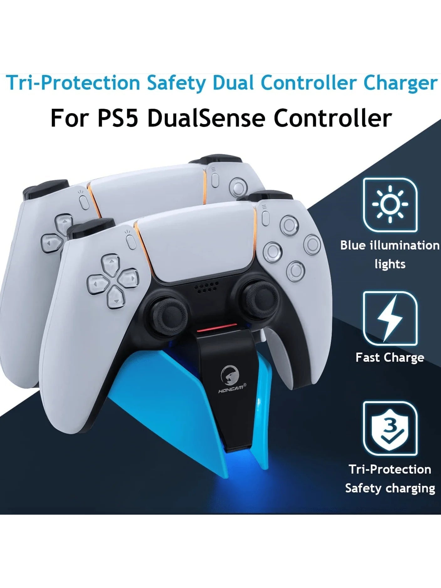 Game Wireless Charging Station for PS5 with Dual Fast Charger Dock and LED Charging Indicators SwiftNest