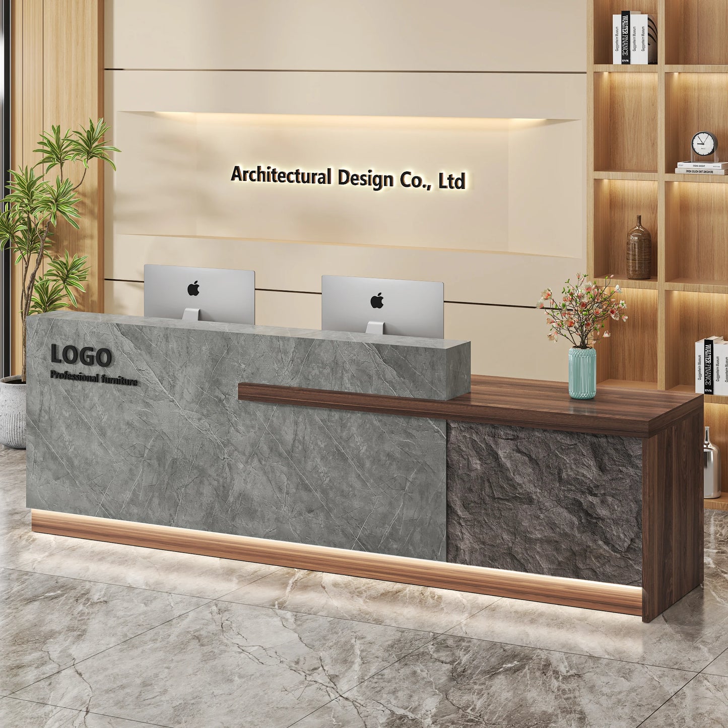 Kitchen Counter Reception Desks Decorations Display Beauty Salon Reception Desks Small Mostrador Negocio Commercial Furniture