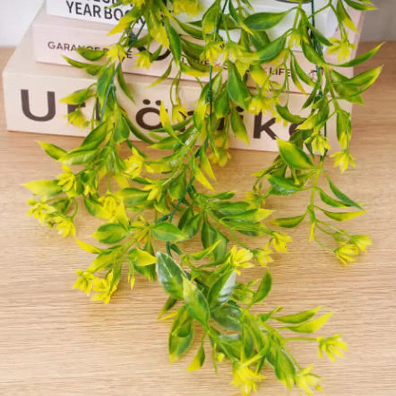 أوراق الكروم ديكور غرفة المنزل نبات صناعي معلق أوراق بلاستيكية عشب الزفاف نبات أخضر لبلاب ديكور المنزل والحديقة الخارجية