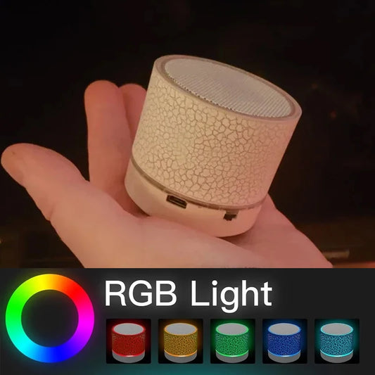 Small Bluetooth Speakers with Colorful Multi-RGB Lights Mini Speaker for Shower Room Bike Car Outdoor Gifts for Teens