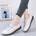 Genuine Leather Soft Sole Outdoor Summer Walking Vulcanized Shoes Women Jogging Sneakers Woman Flat Trainers Fitness Footwear