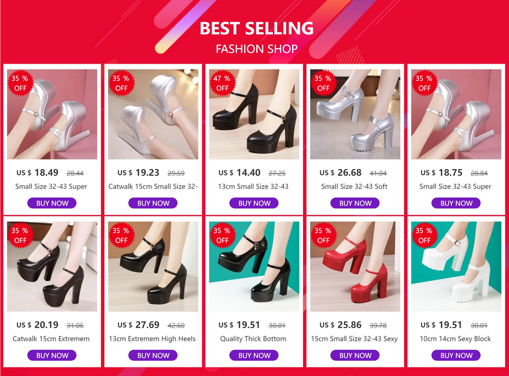 15cm Small Size 32-43 Extremem Block High Heels Shoes 2025 Fall Shallow Thick Chunky Platform Shoes Women Pumps Sexy Model Party