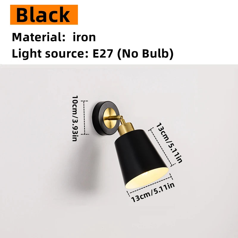 Modern Simple Bedroom Bedside Lamp Nordic Creative Living Room Background Wall lamp Aisle Porch Lamp Balcony Wall Lamp