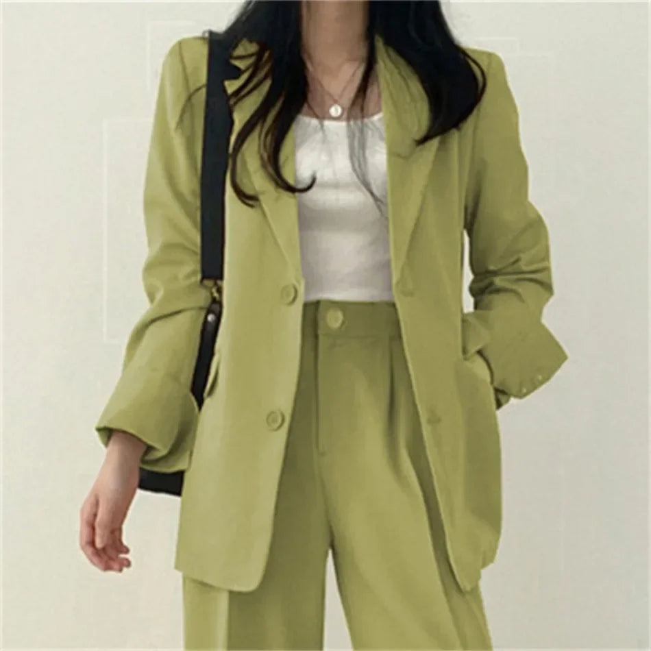 Fashion 2 Piece Sets Women Outfits Spring Autumn New in Korean Pants Sets Commuter Elegant Suit Coat 2 Piece Sets Women Jacket SwiftNest